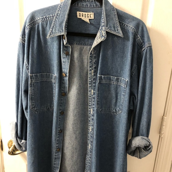 Vintage Oversized denim shirt - Picture 1 of 3